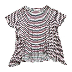 Arabella Waterfall Hem Striped Tshirt L